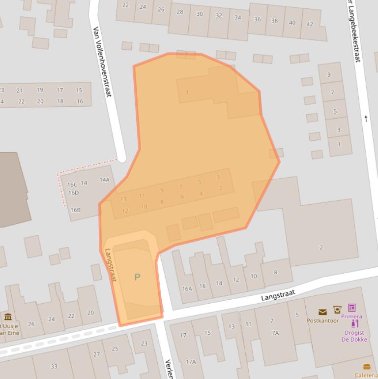 Kaart van postcodegebied 4341AL.