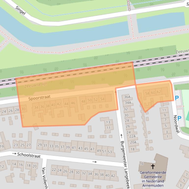 Kaart van postcodegebied 4341AP.