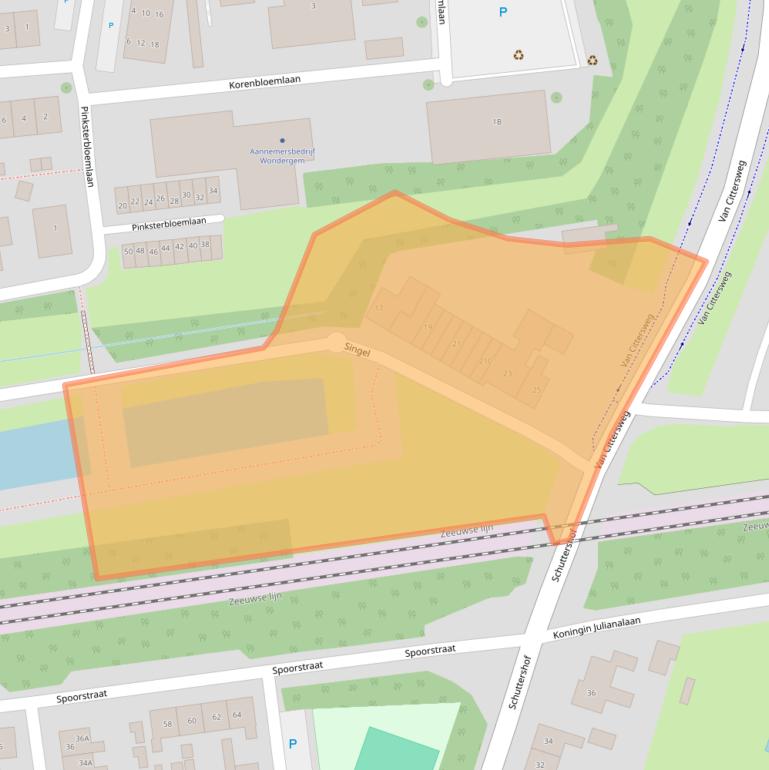 Kaart van postcodegebied 4341AW.