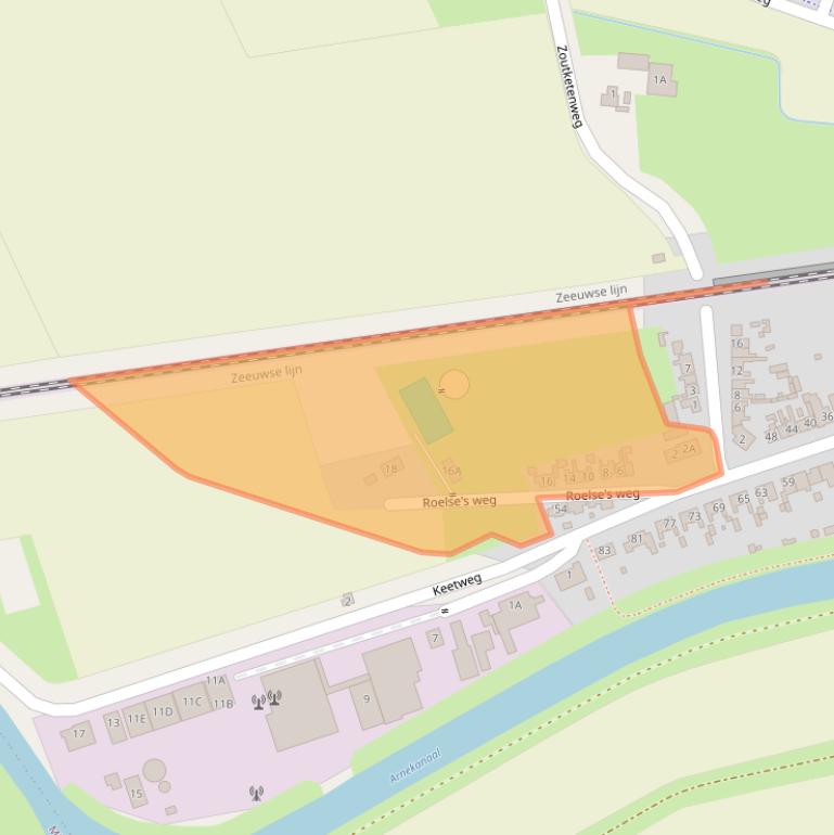 Kaart van postcodegebied 4341BH.