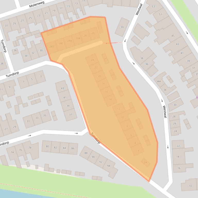 Kaart van postcodegebied 4341CB.