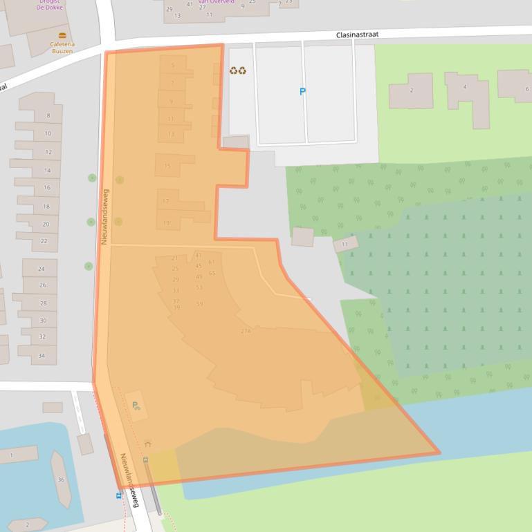 Kaart van postcodegebied 4341CN.