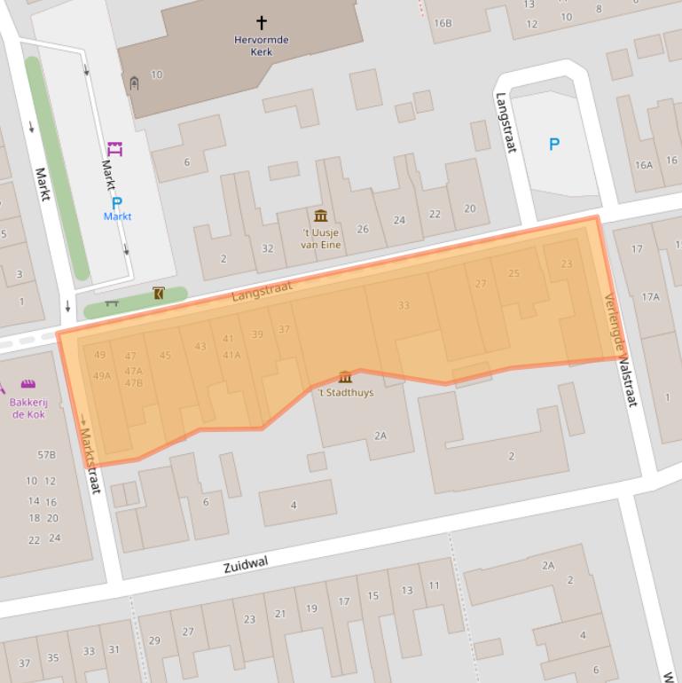 Kaart van postcodegebied 4341EC.