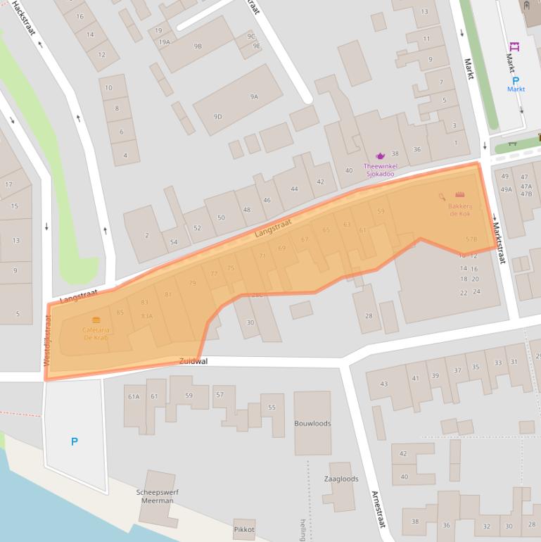 Kaart van postcodegebied 4341ED.