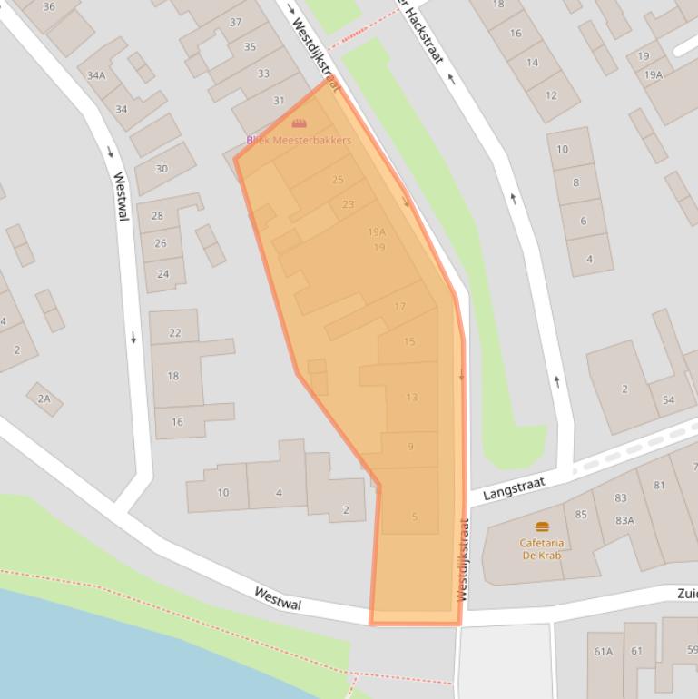 Kaart van postcodegebied 4341EH.