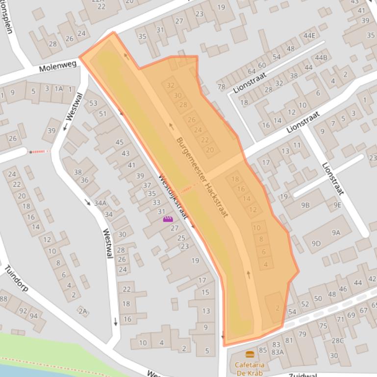 Kaart van postcodegebied 4341EK.