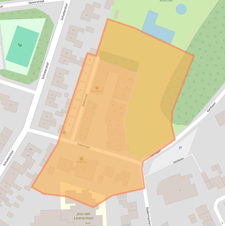 Kaart van postcodegebied 4341ES.