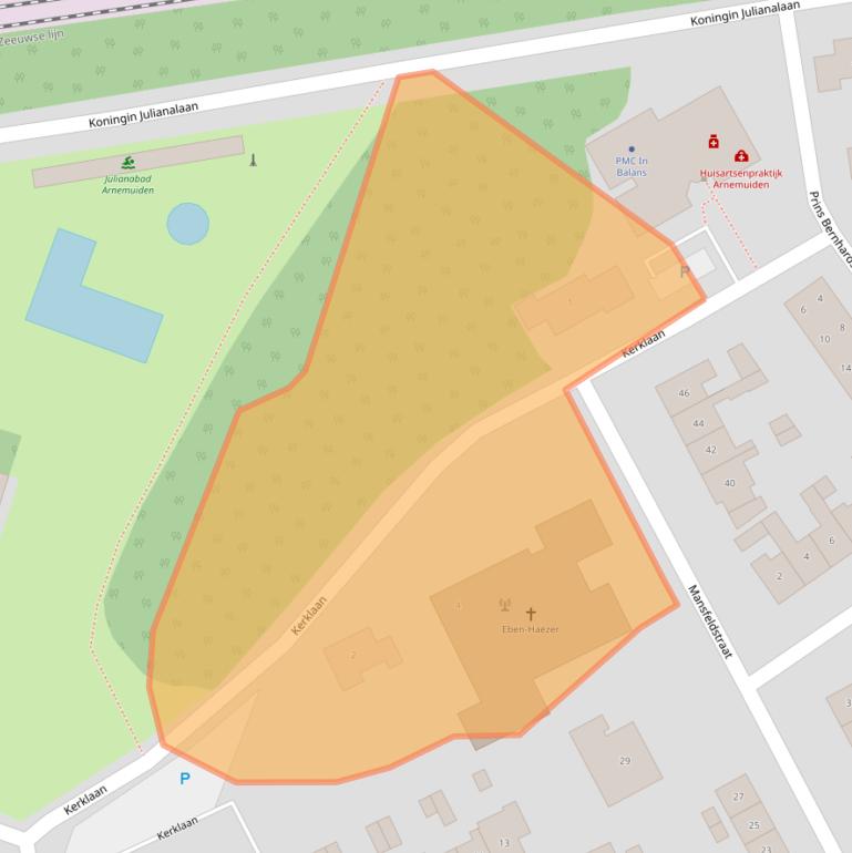 Kaart van postcodegebied 4341ET.