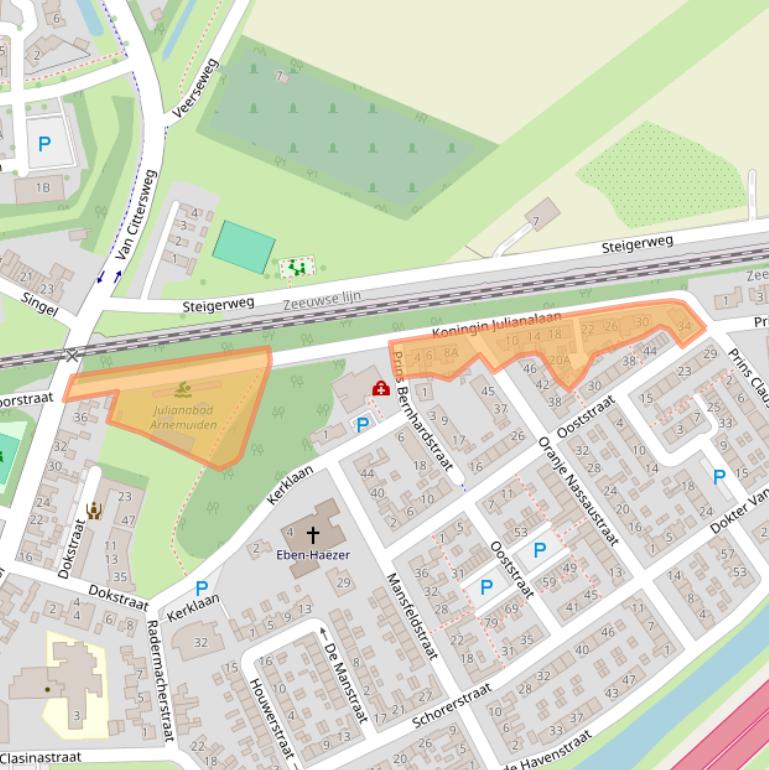 Kaart van postcodegebied 4341EV.