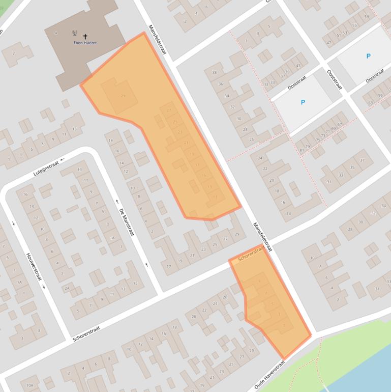 Kaart van postcodegebied 4341EW.