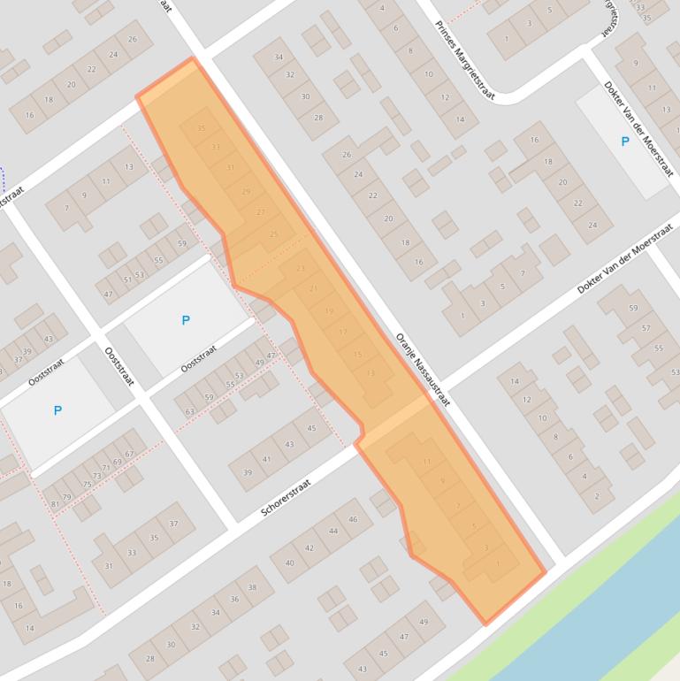 Kaart van postcodegebied 4341GA.