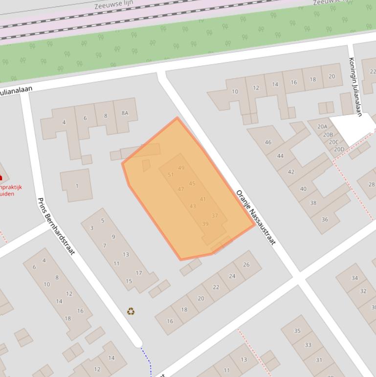 Kaart van postcodegebied 4341GB.