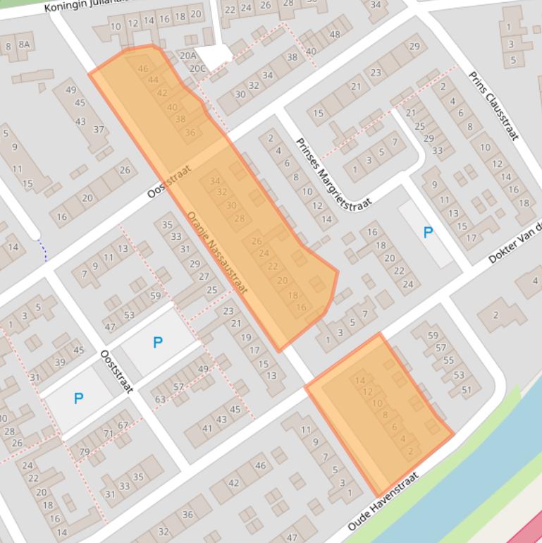 Kaart van postcodegebied 4341GC.