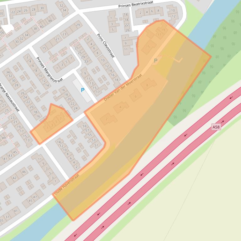 Kaart van postcodegebied 4341GL.