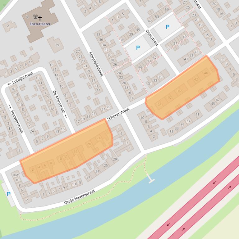 Kaart van postcodegebied 4341GN.