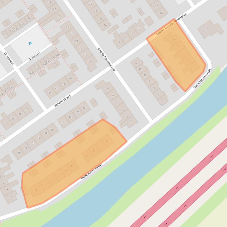 Kaart van postcodegebied 4341GV.