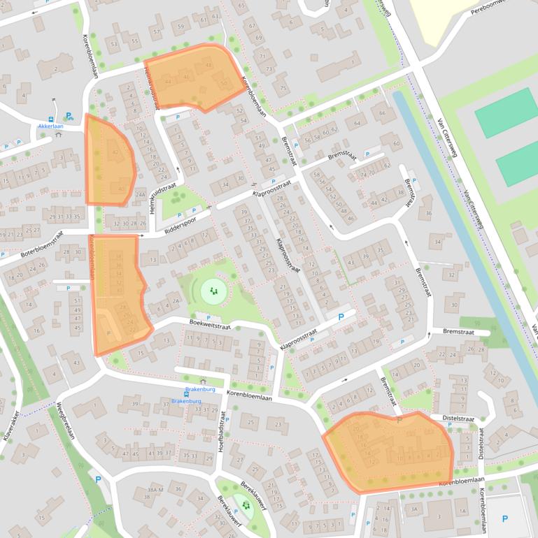 Kaart van postcodegebied 4341JA.