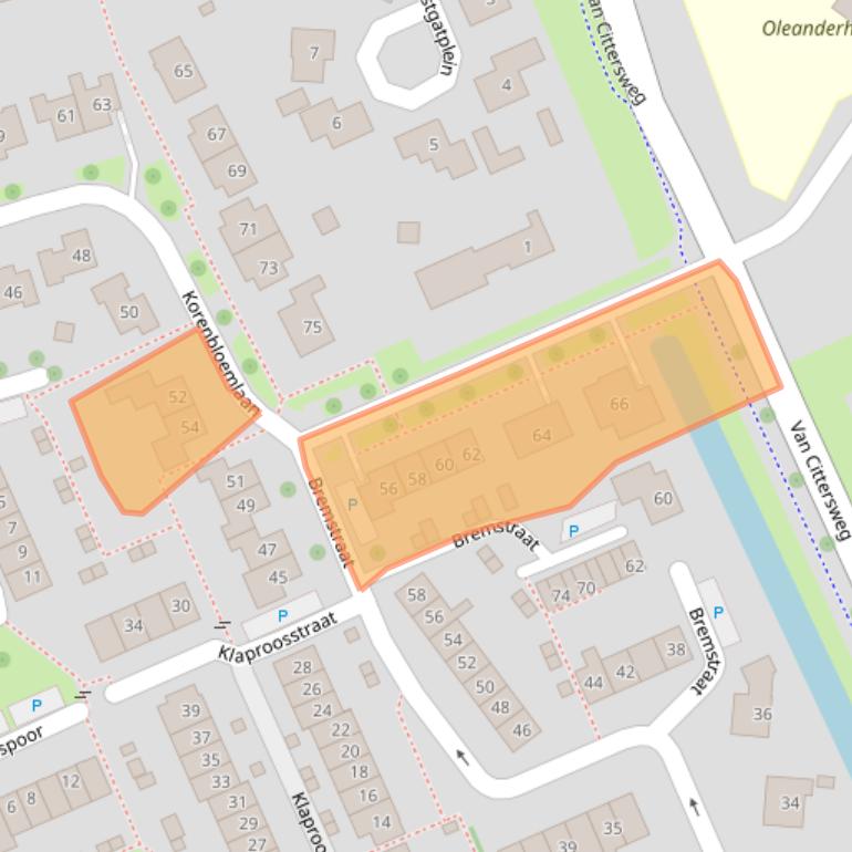 Kaart van postcodegebied 4341JB.