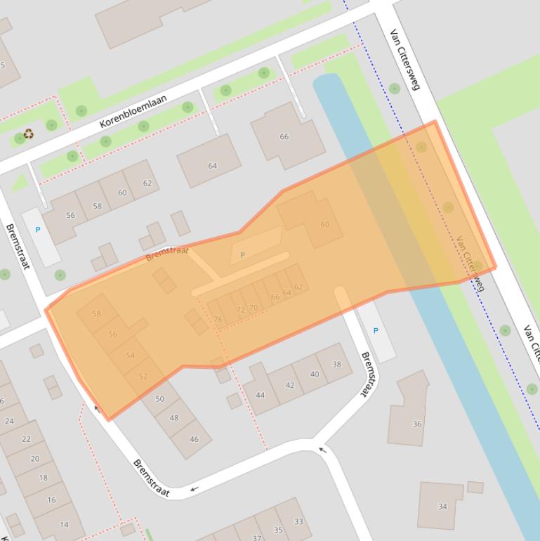 Kaart van postcodegebied 4341JJ.