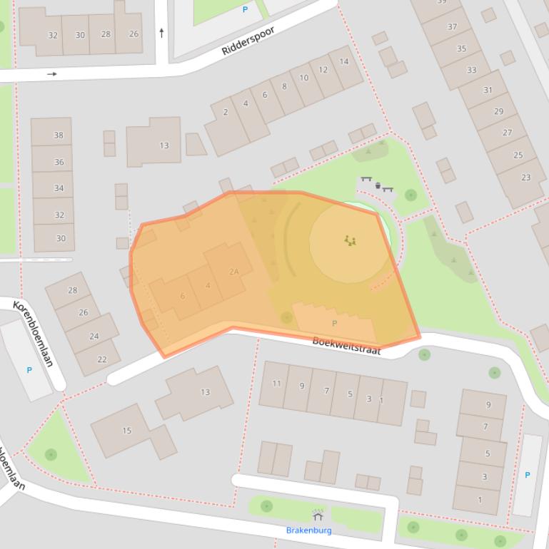 Kaart van postcodegebied 4341KC.