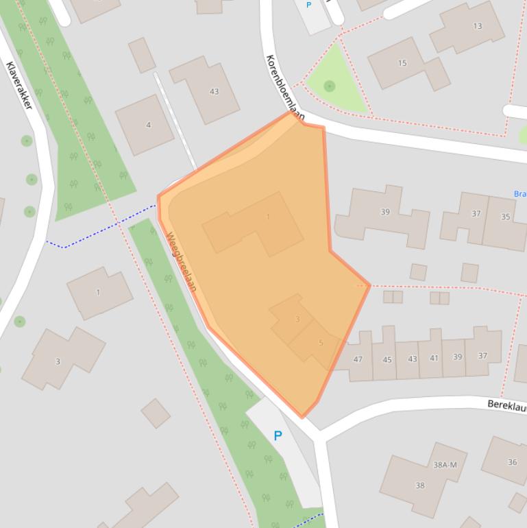 Kaart van postcodegebied 4341KG.