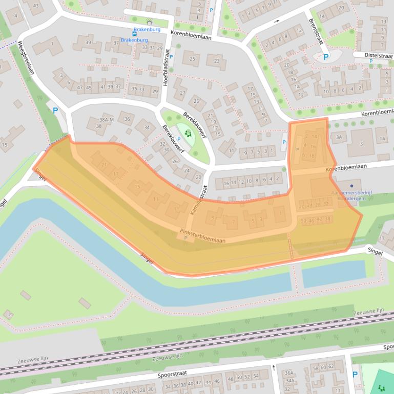 Kaart van postcodegebied 4341KM.