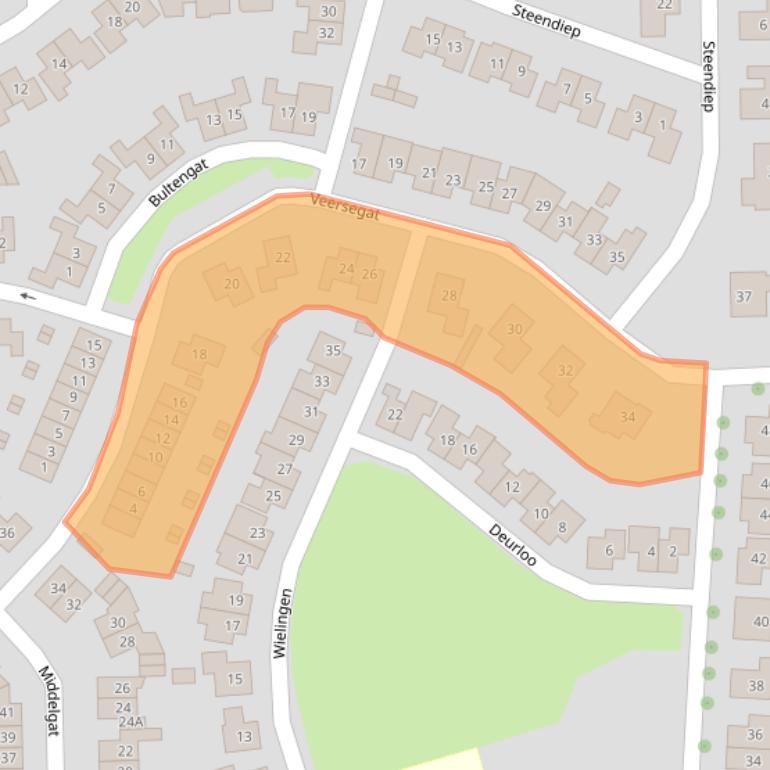 Kaart van postcodegebied 4341LC.