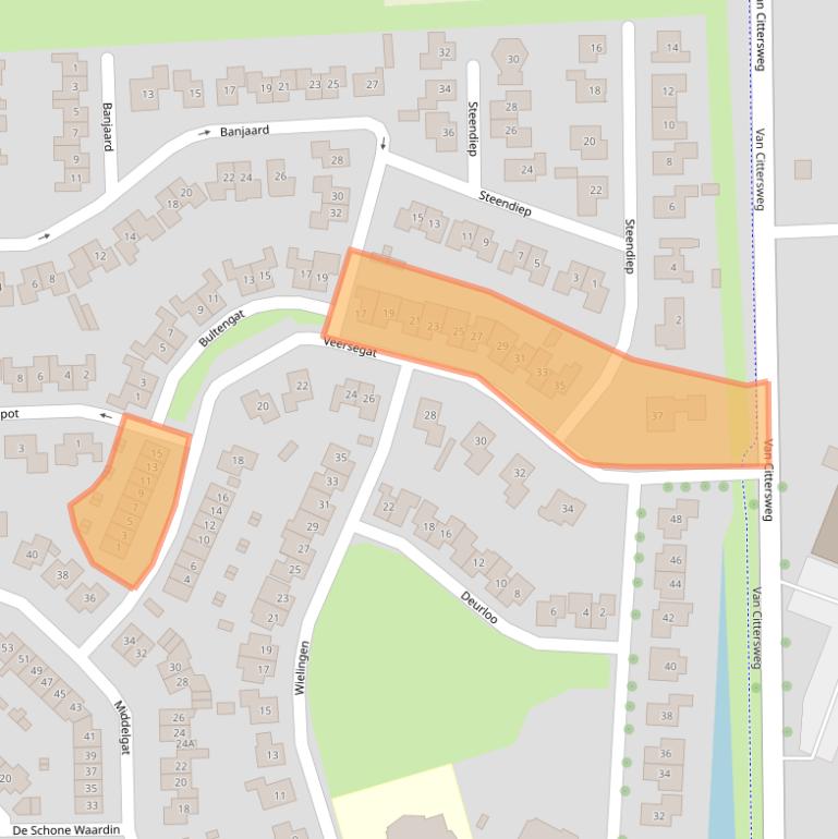 Kaart van postcodegebied 4341LD.