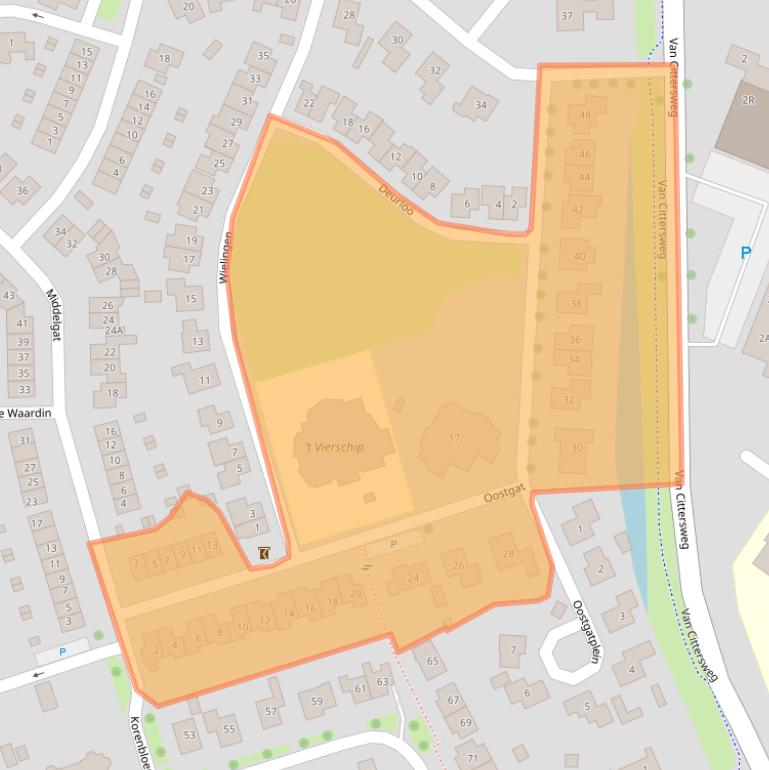 Kaart van postcodegebied 4341LE.