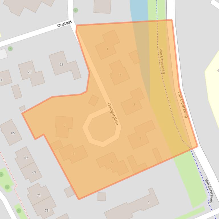 Kaart van postcodegebied 4341LP.