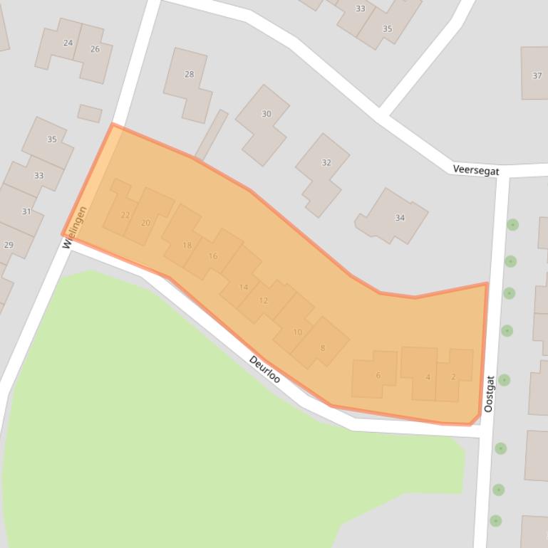 Kaart van postcodegebied 4341LR.