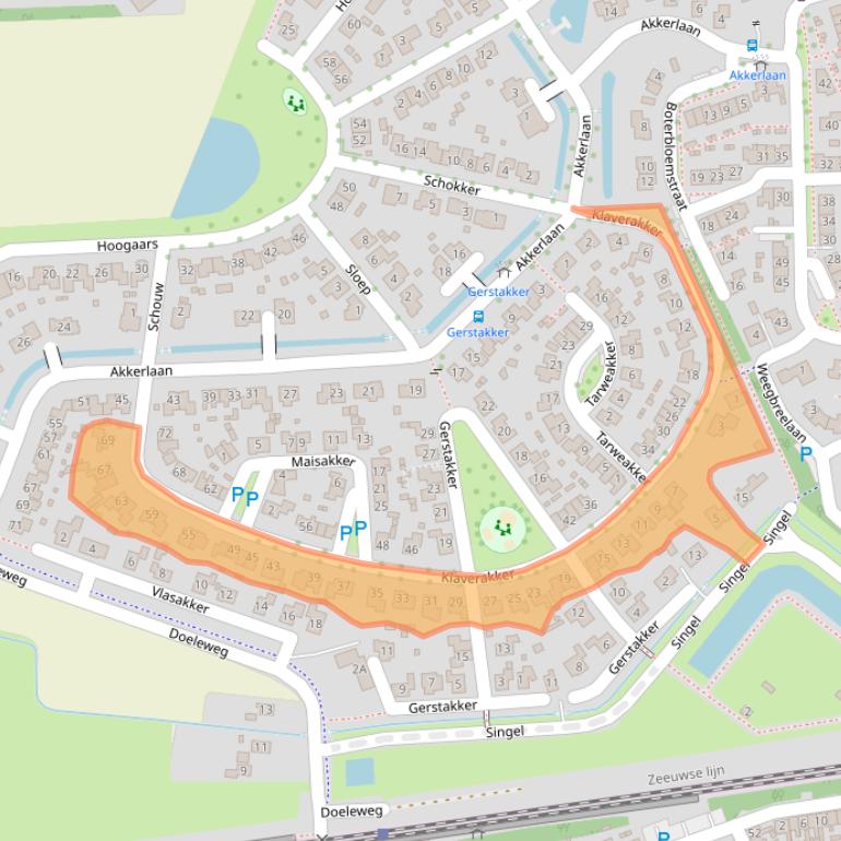 Kaart van postcodegebied 4341MA.