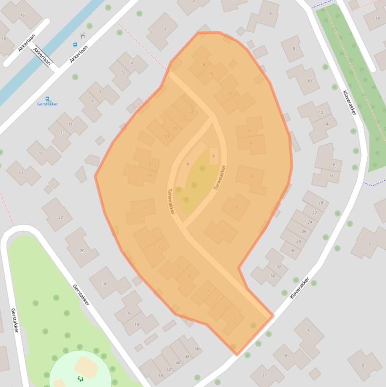 Kaart van postcodegebied 4341MD.