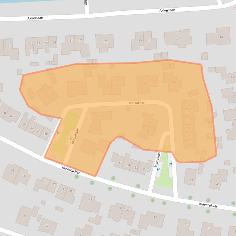Kaart van postcodegebied 4341MH.