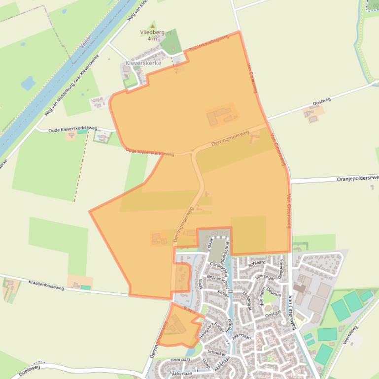 Kaart van postcodegebied 4341PP.