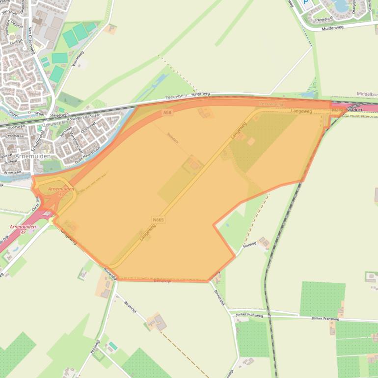 Kaart van postcodegebied 4341RE.