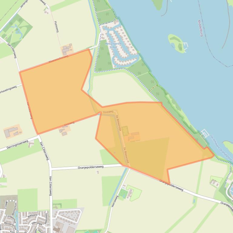 Kaart van postcodegebied 4341RL.