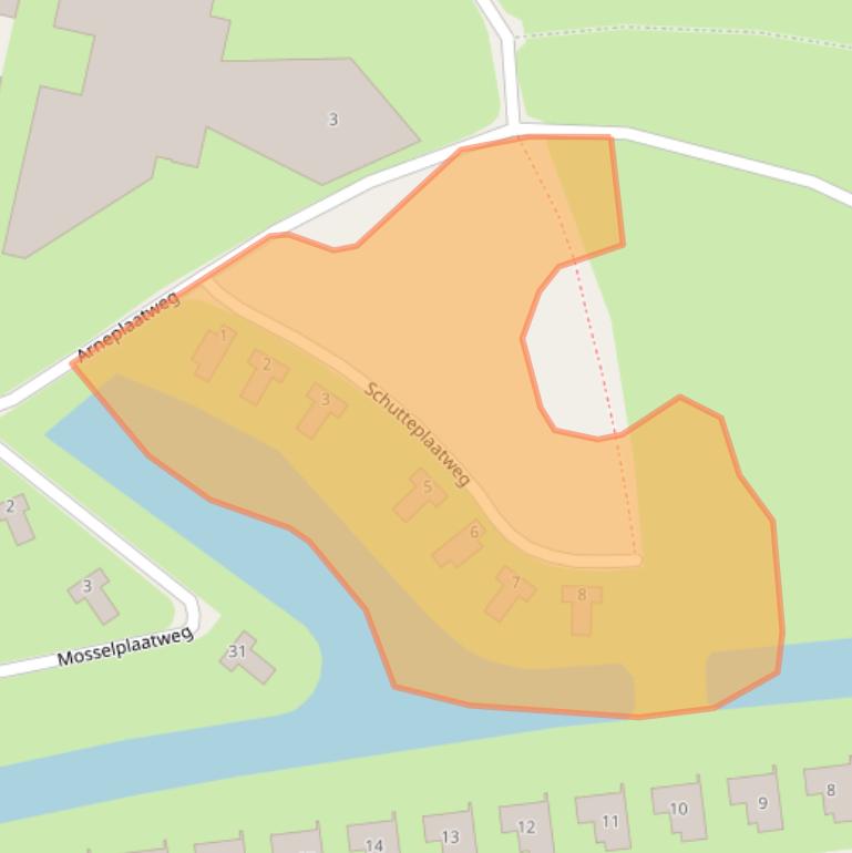 Kaart van postcodegebied 4341RS.