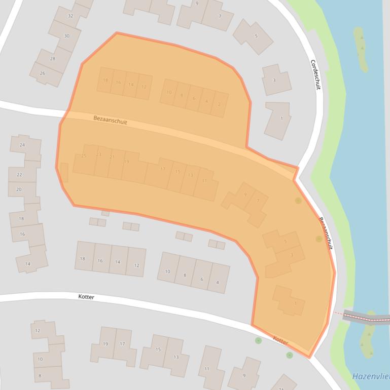 Kaart van postcodegebied 4341SC.