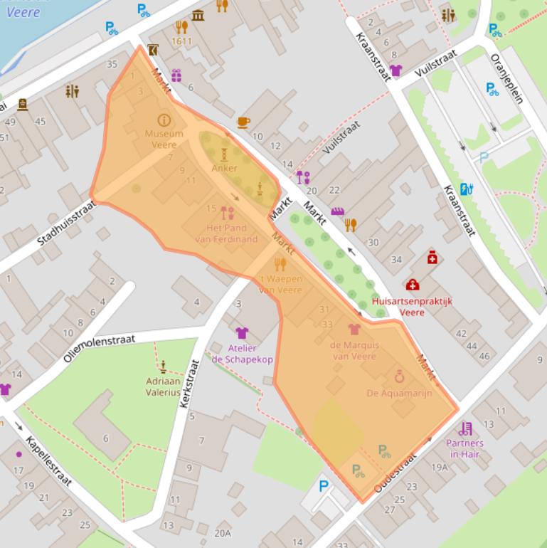 Kaart van postcodegebied 4351AG.