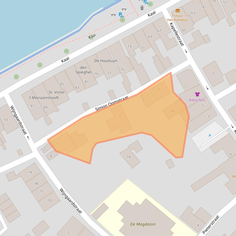 Kaart van postcodegebied 4351AM.