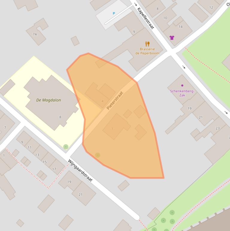 Kaart van postcodegebied 4351AN.