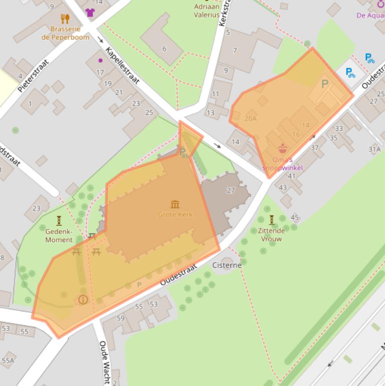 Kaart van postcodegebied 4351AV.