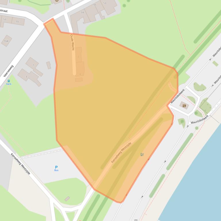 Kaart van postcodegebied 4351AW.