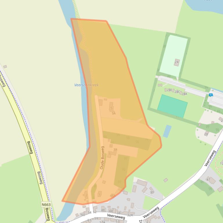 Kaart van postcodegebied 4351NC.