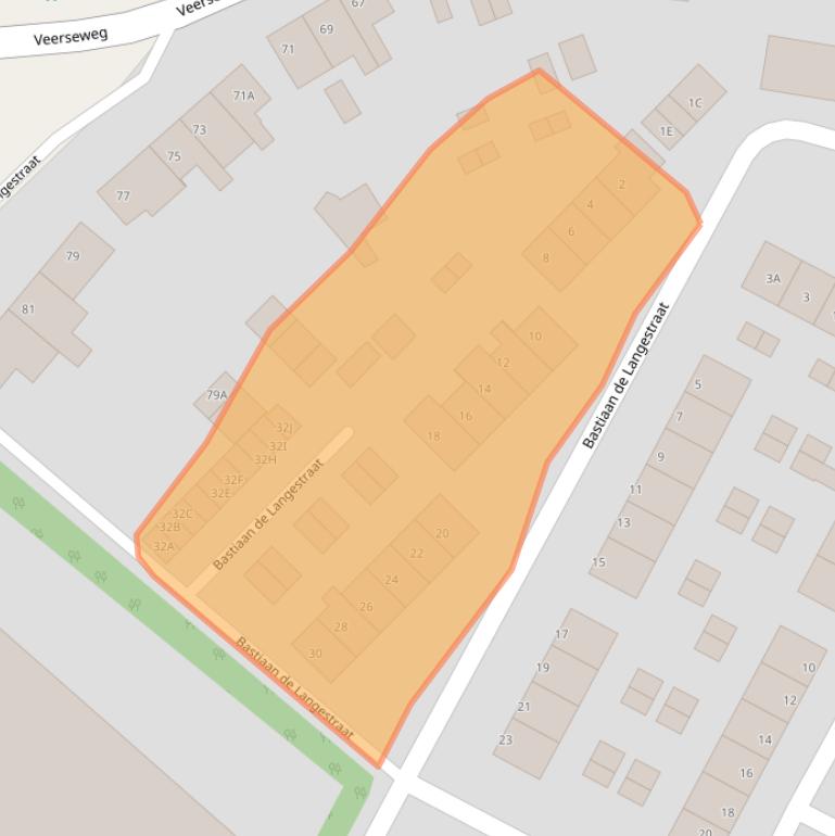 Kaart van postcodegebied 4351NE.