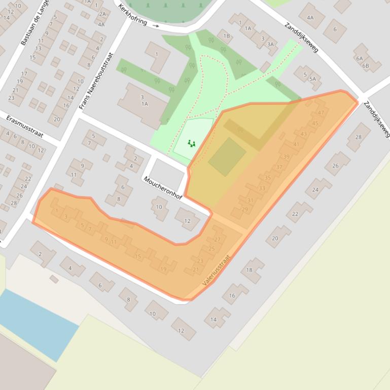 Kaart van postcodegebied 4351NK.