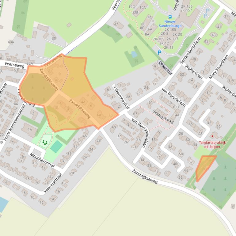 Kaart van postcodegebied 4351NN.