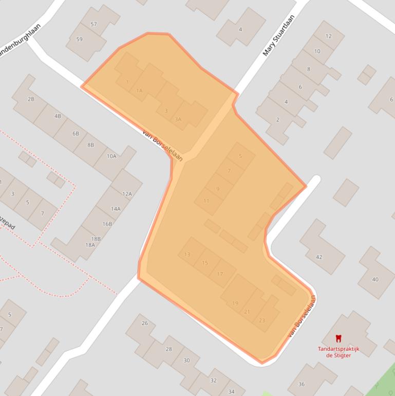 Kaart van postcodegebied 4351NR.