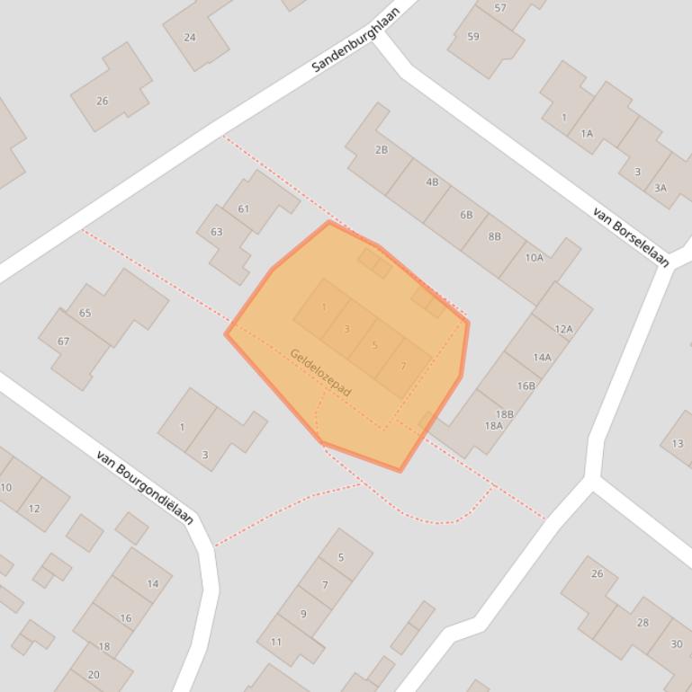 Kaart van postcodegebied 4351NW.